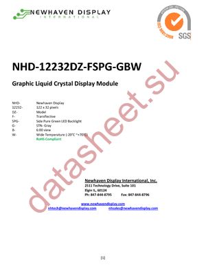 NHD-12232DZ-FSPG-GBW datasheet  